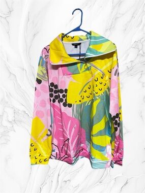 Acegolfs 2XL Yellow & White Golf sweater 2X farm rio vibes